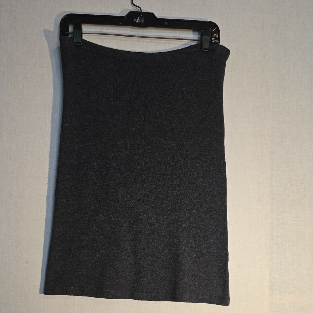CAbi Charcoal Knit Pencil Skirt - Dark Gray